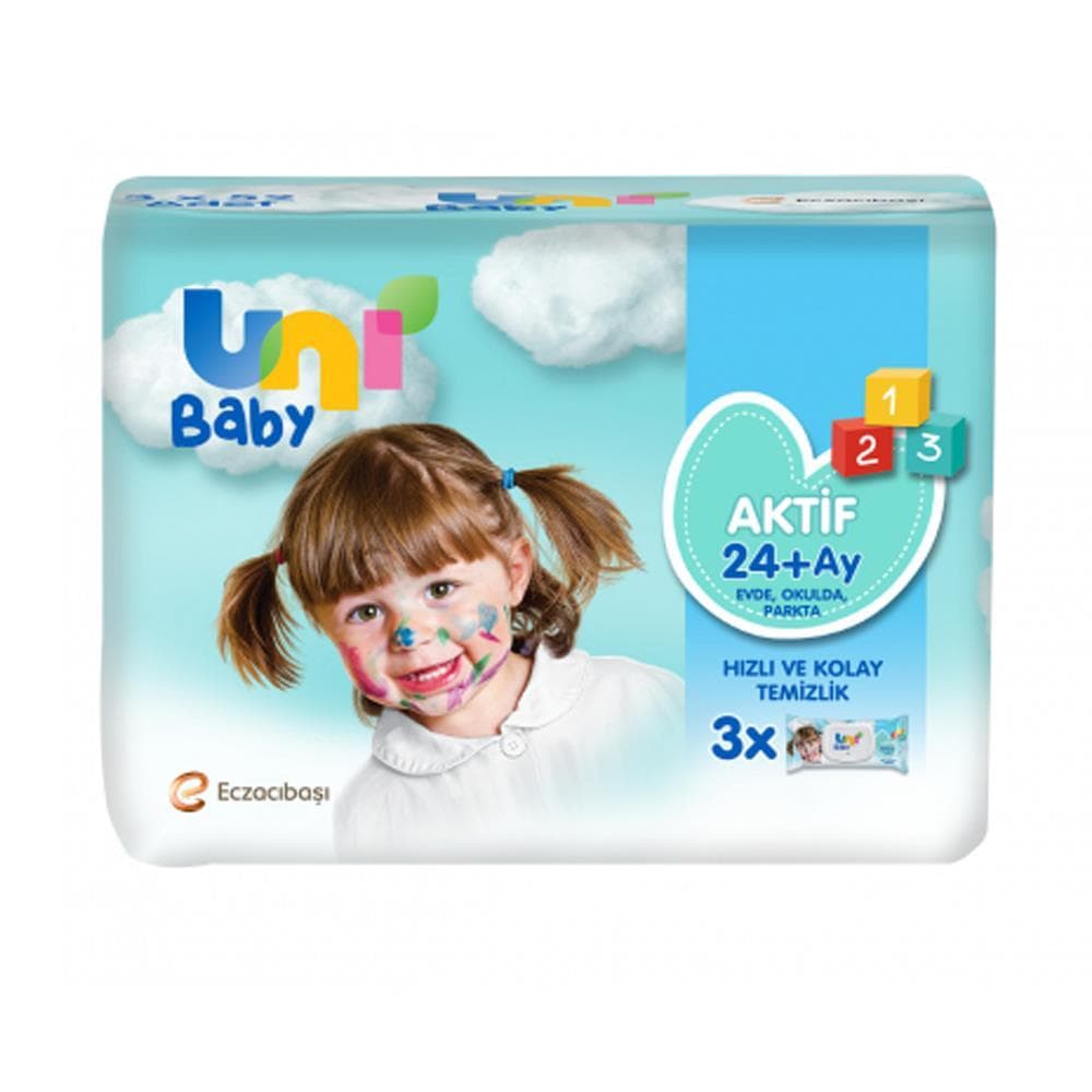 Uni Baby Aktif Islak Mendil 52 li x 3 Adet