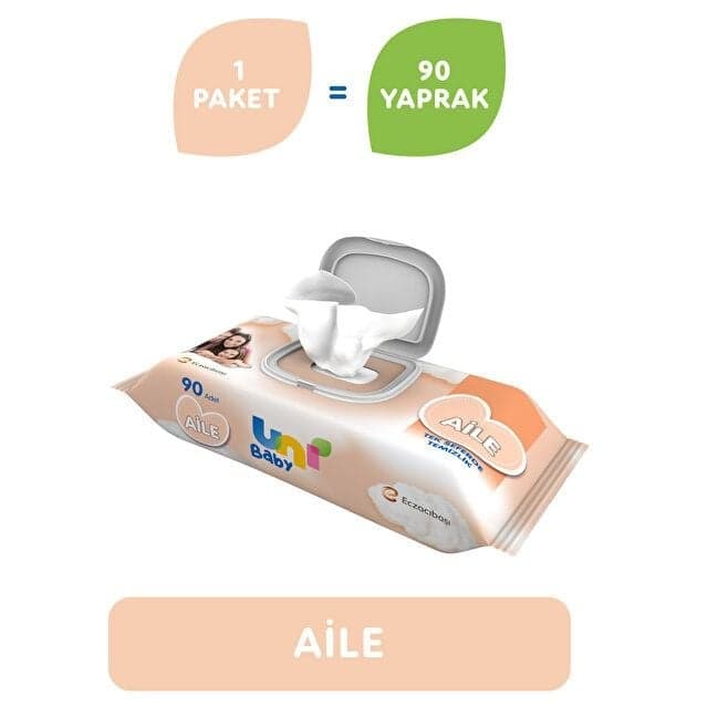 Uni Baby Islak Bebek Mendili Aile 90 Adet