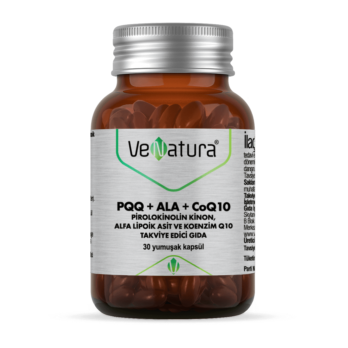 Venatura PQQ+Ala+CoQ10 -- 30 Yumuşak Kapsül
