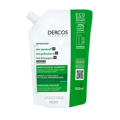 Vichy Dercos  Anti Dandruff Kepek Karşıtı Şampuan 500 ml - Normal ve Yağlı Saçlar