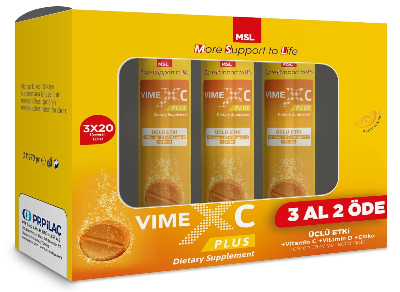 Vimex C Plus Üçlü Etki 20 Efervesan 3 Al 2 Öde