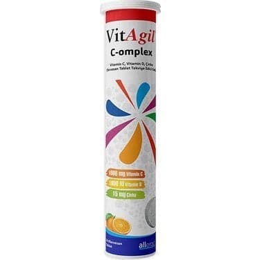 VitAgil C-Omplex Vitamin C Vitamin D Çinko 20 Efervesan Tablet
