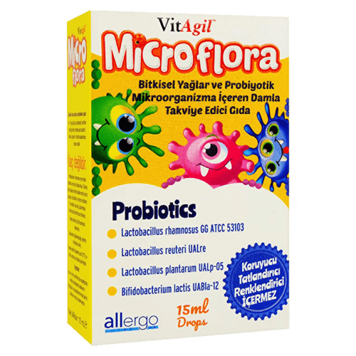 VitAgil Microflora Probiyotik Damla İçeren Takviye Edici Gıda15 ml