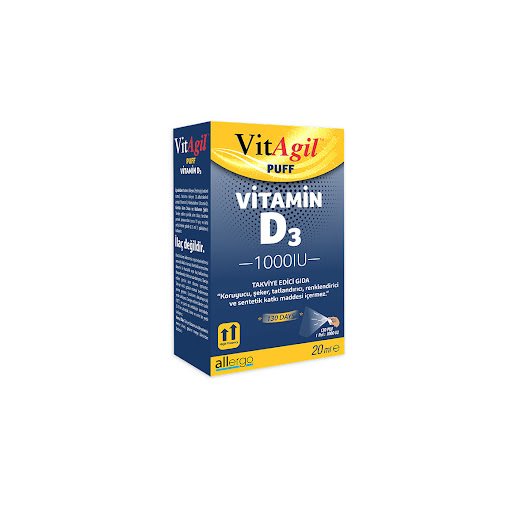 SKT:03/2027 VitAgil Vitamin D3 1000 U Damla 20 Ml