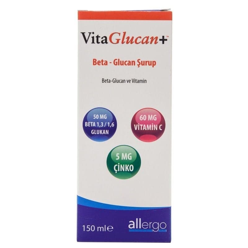 VitaGlucan Beta Glukan ve Çinko& C Vitamini Şurup 150 ml
