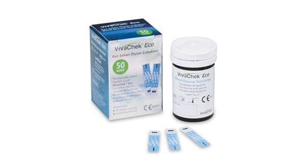 Vivachek Eco Şeker Ölçüm Çubuğu 50 Adet