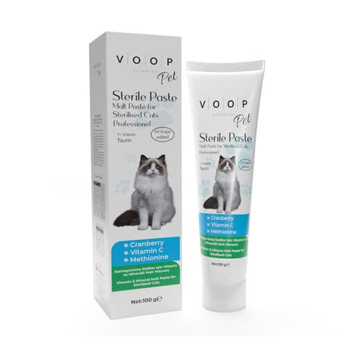 VOOP Pet Kısırlaştırılmış Kedilere Özel Multivitaminli Malt Macunu 100 gr