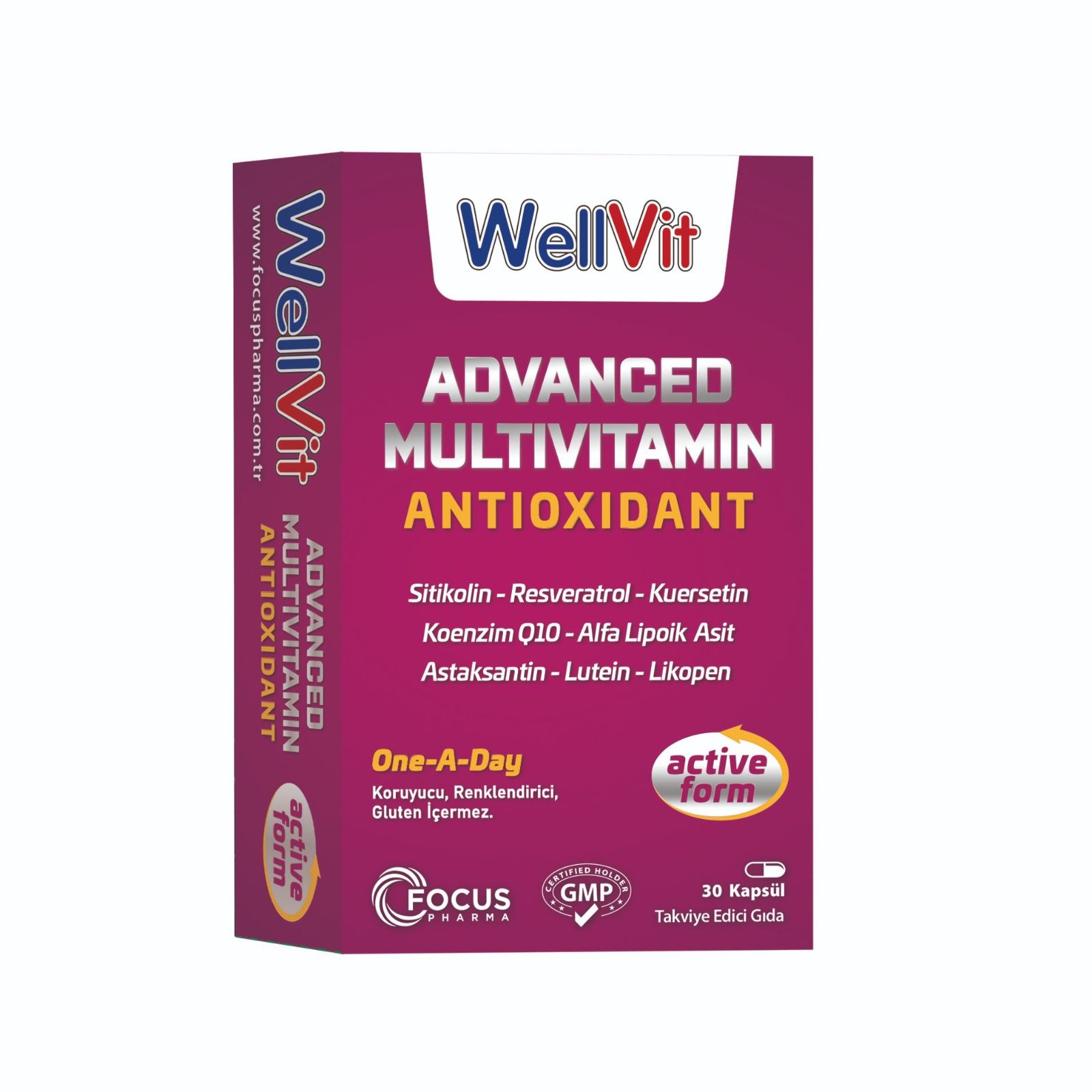 Wellvit Advanced Multivitamin Antioxidant 30 Kapsül