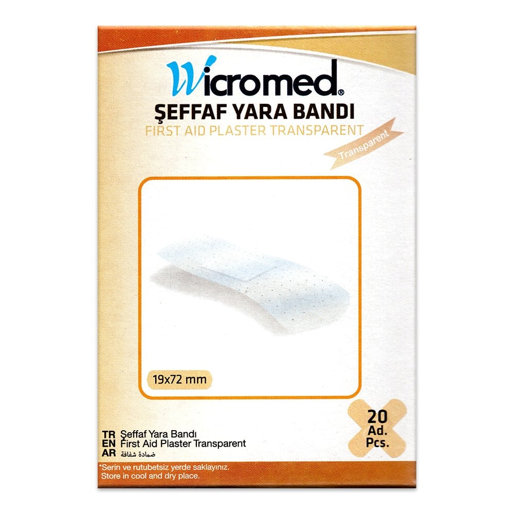 Wicromed Şeffaf Yara Bandı 20 Adet
