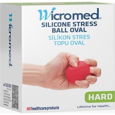 Wicromed Silikon Stres Topu Oval Kırmızı