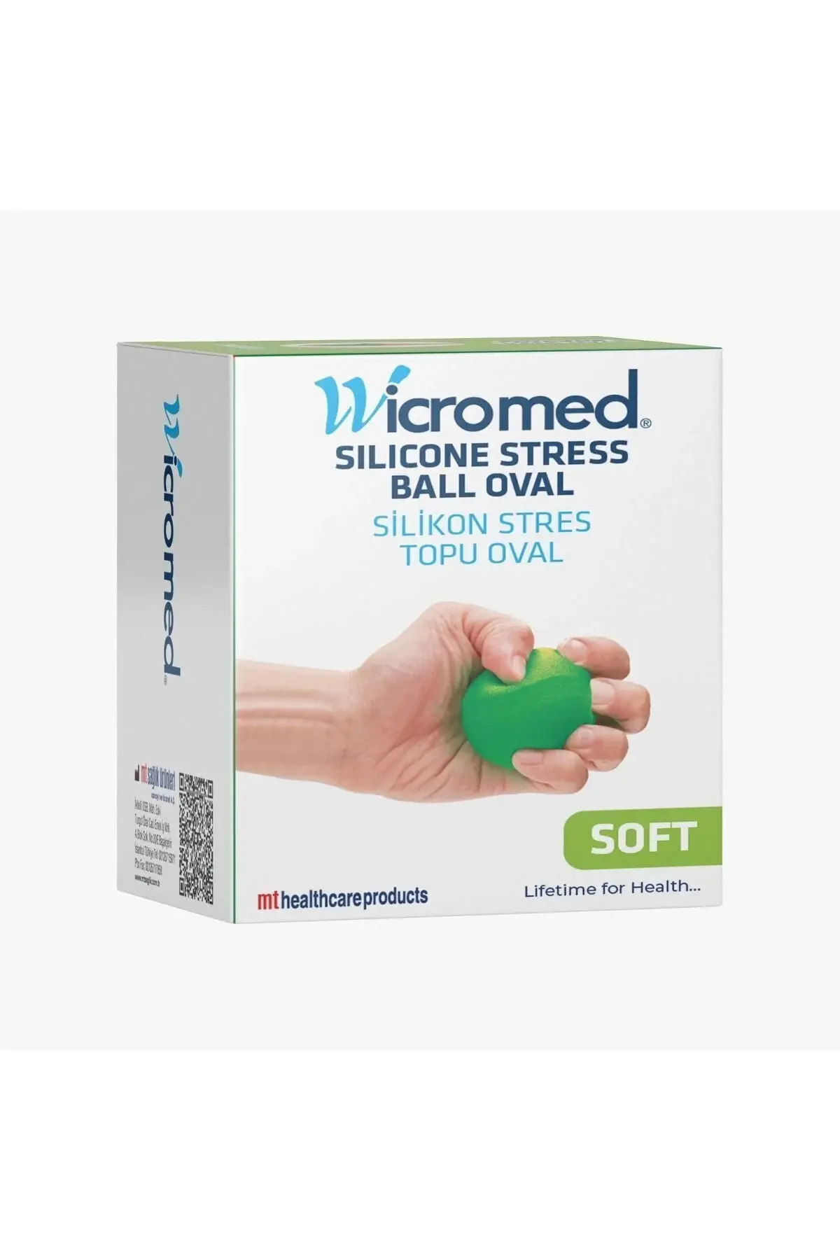 Wicromed Silikon Stres Topu Oval Yeşil