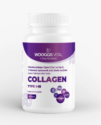 Wooggs Vital Kollajen Tip I-III C Vitamini 60 Tablet