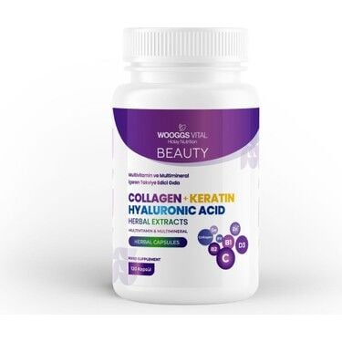 Wooggs Vital Multivitamin ve Multimineral Beauty Skin Hair Nails 120 Kapsül