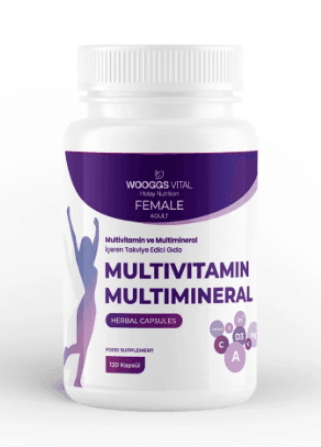 Wooggs Vital Multivitamin ve Multimineral Female 120 Kapsül