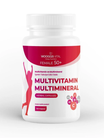 Wooggs Vital Multivitamin ve Multimineral Female 50+ 120 Kapsül