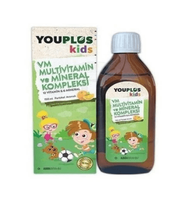 Youplus Kids Multivitamin ve Mineral Kompleksi 150 ml