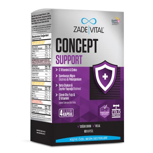Zade Vital Concept Support Takviye Edici Gıda 60 Kapsül