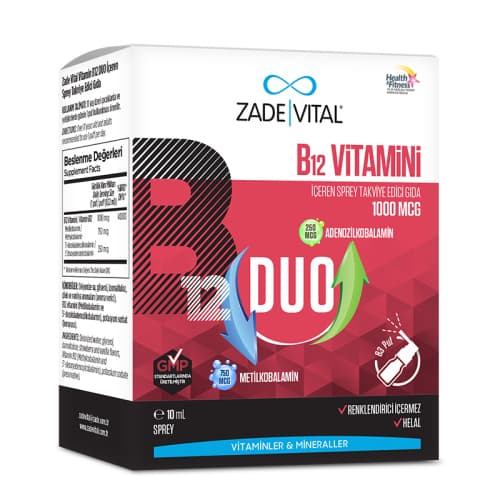 Zade Vital Vitamin B12 Duo 1000 Mcg Sprey 10 ml