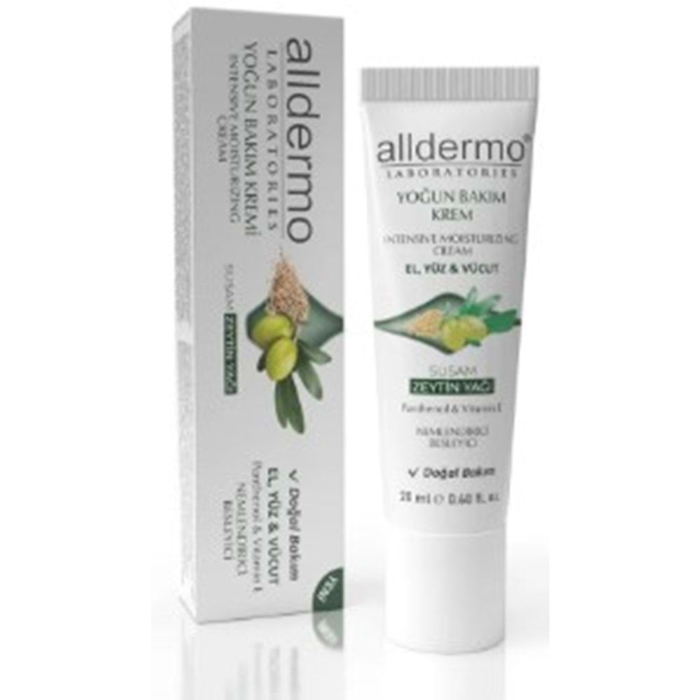 Alldermo Yoğun Bakım Kremi Susam-Zeytinyağı 20 ml