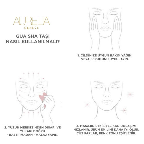 Aurelia Geneve Tarak Şekilli Gua Sha Masaj Taşı - Yeşim - Görsel 3