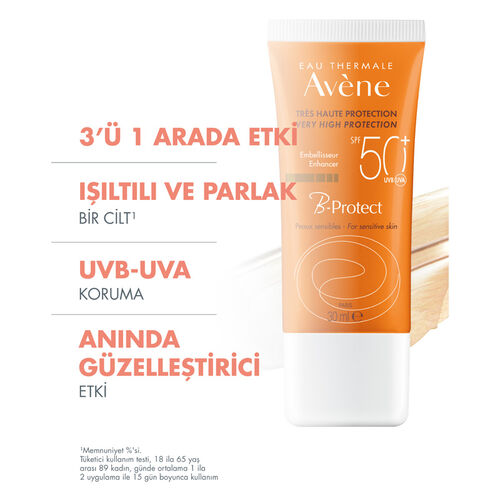 Avene B-Protect SPF50+ Ton Eşitlemeye Yardımcı Renkli Yüz Güneş Kremi 30 ml - Görsel 3