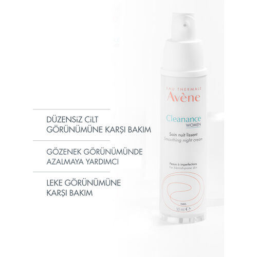 Avene Cleanance Woman Düzensiz Ciltler İçin Gece Bakım Kremi 30 ml - Görsel 5