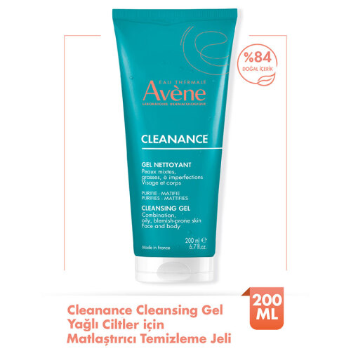 Avene Cleanance Yağlı ve Akneye Eğilimli Ciltler için Matlaştırıcı Yüz Temizleme Jeli 200 ml - Görsel 2