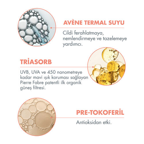 Avene Cream SPF 50+ Kuru Ciltler için Renkli Güneş Kremi 50 ml - Görsel 4