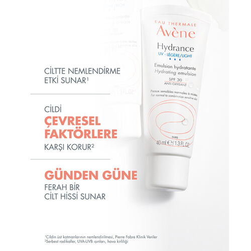 Avene Hydrance Light SPF30 Kuru ve Karma Ciltler için Güneş Korumalı Nemlendirici Krem 40 ml - Görsel 5