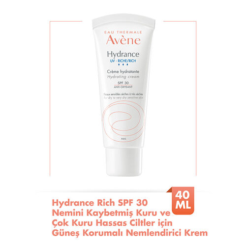 Avene Hydrance Rich SPF 30 Kuru Ciltler için Güneş Korumalı Nemlendirici Krem 40 ml - Görsel 2