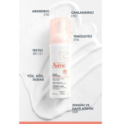 Avene Normal Karma ve Hassas Ciltler için Temizleme Köpüğü 150 ml - Görsel 3