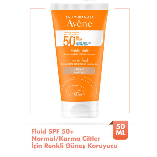 Avene Tinted Fluid SPF 50+ Normal ve Karma Ciltler İçin Renkli Yüz Güneş Kremi 50 ml - Görsel 2