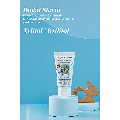 B-good care b-good b-dental 3-7 Yaş Çocuk Diş Macunu Florürsüz Meyve Karnavalı 50 ml - Görsel 5