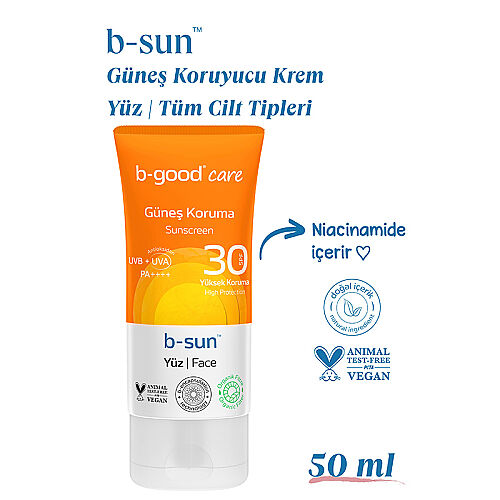 B-good care b-good b-sun SPF 30 Yüz Güneş Koruma 50 ml - Görsel 3