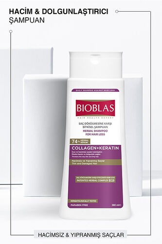 Bioblas Saç Dökülmesine Karşı Şampuan Collagen + Keratin 360 ml - Görsel 3