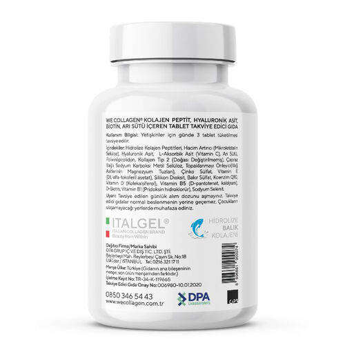 Biomet WeCollagen Type-2 Collagen 45 Tablet - Görsel 2