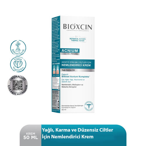 Bioxcin Acnium Sebum Dengeleyici Nemlendirici Krem 50 ml - Görsel 4