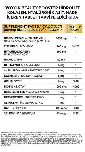 Bioxcin Beauty Booster Kolajen NADH++CoQ10 60 Tablet - Görsel 4