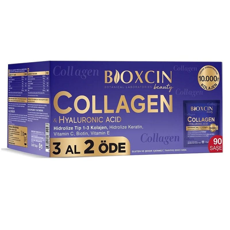 Bioxcin Collagen Hyaluronic Acid 90 Saşe - 3 Al 2 Öde