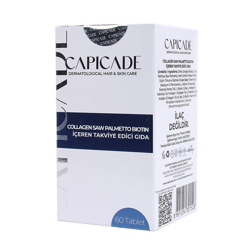 Capicade Collagen Saw Palmetto Biotin İçeren Takviye Edici Gıda 60 Tablet - Görsel 3