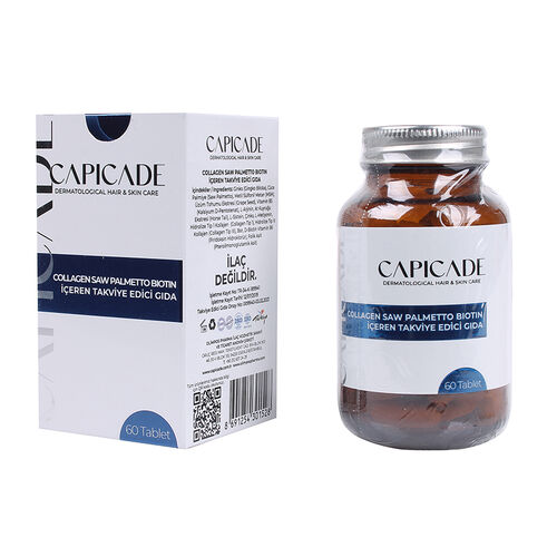 Capicade Collagen Saw Palmetto Biotin İçeren Takviye Edici Gıda 60 Tablet - Görsel 4