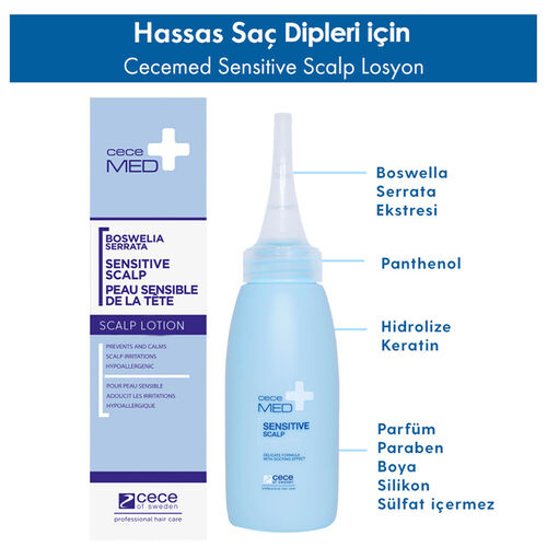 CeceMED Hassas Saç Dipleri İçin Losyon 75 ml - Görsel 2