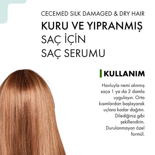 CeceMED Kuru Yıpranmış ve Boyalı Saçlar İçin Serum 20 ml - Görsel 3