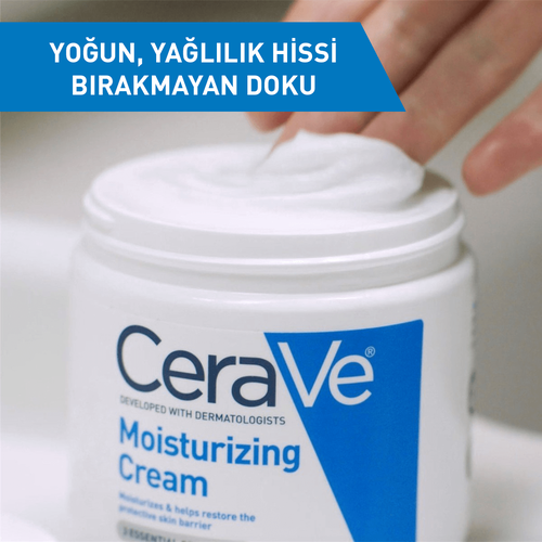 CeraVe Nemlendirici Yüz Ve Vücut Kremi - Kuru Ciltler İçin Seramid Ve Hyalüronik Asit İçerikli 340 gr - Görsel 2