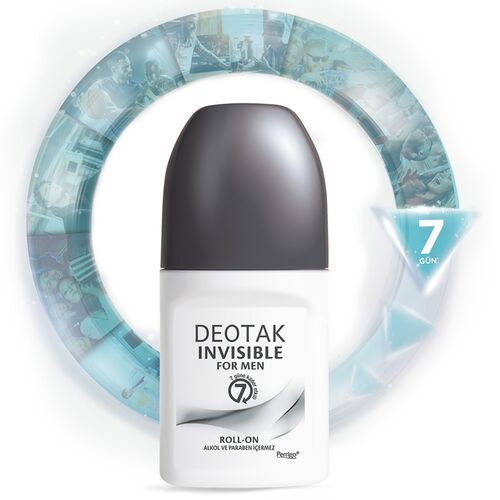 Deotak Invisible Deodorant Roll-On Men 35 ml - Görsel 2