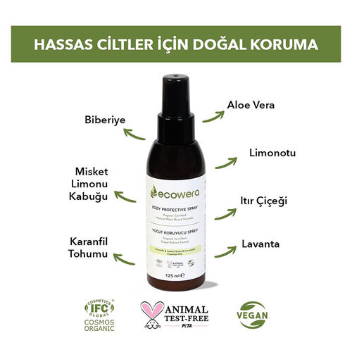 Ecowera Organik Vücut Koruyucu Sprey 125 ml - Görsel 3