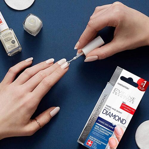 Eveline Cosmetics Diamond Hard And Shiny Nail Conditioner 12 ml - Görsel 4