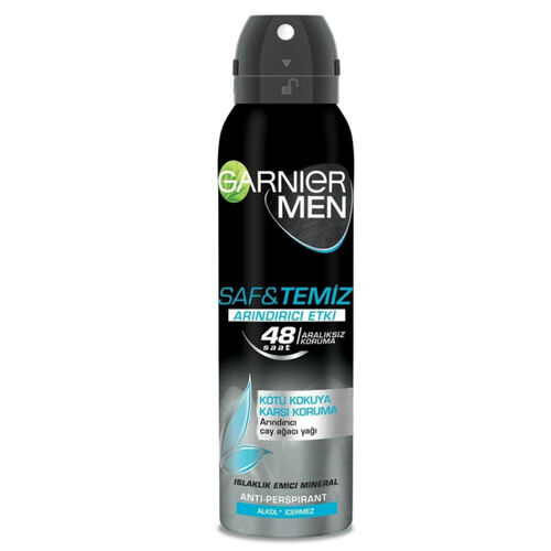 Garnier Men Saf ve Temiz Arındırıcı Etki Deodorant Sprey 150 ml - Görsel 2
