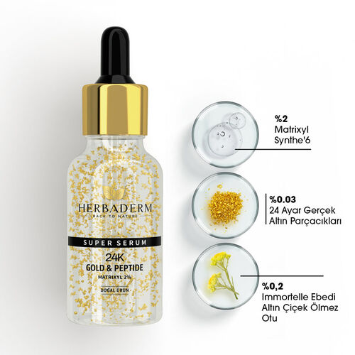 Herbaderm 24K Kırışıklık Karşıtı Serum 30 ml - Görsel 2