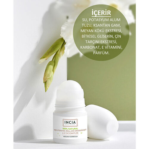 INCIA Beyazlatıcı Doğal Roll-On Deodorant 50 ml - Görsel 4